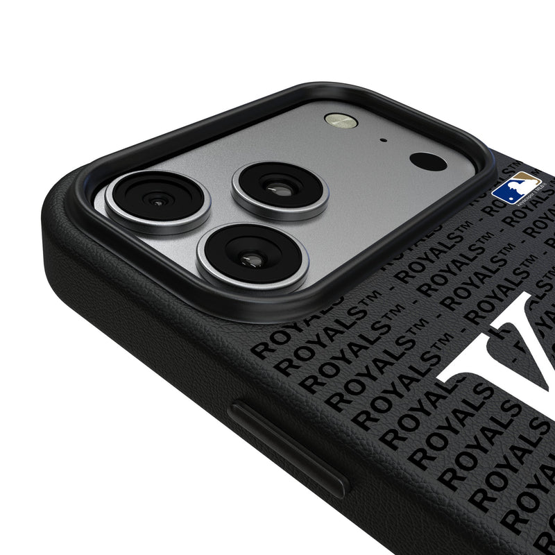 Kansas City Royals Text Backdrop iPhone MagSafe Compatible Phone Case for Apple iPhone Detail.Jpg