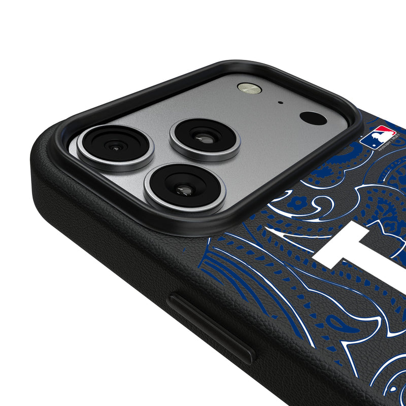 LA Dodgers Paisley iPhone MagSafe Compatible Phone Case for Apple iPhone Detail.Jpg