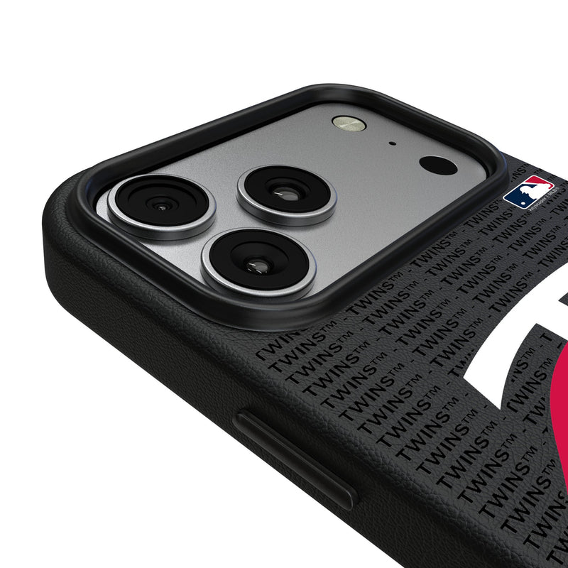 Minnesota Twins Text Backdrop iPhone MagSafe Compatible Phone Case for Apple iPhone Detail.Jpg