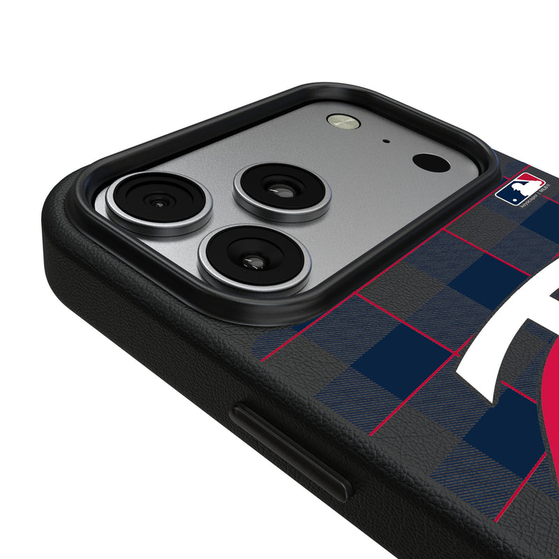 Minnesota Twins Plaid iPhone MagSafe Compatible Phone Case for Apple iPhone Detail.Jpg