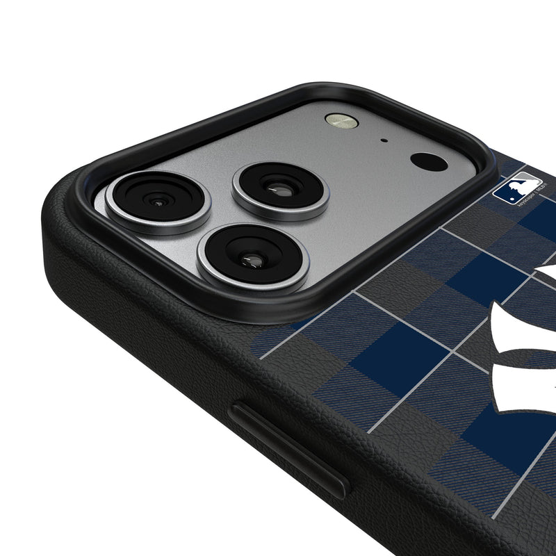 New York Yankees Plaid iPhone MagSafe Compatible Phone Case for Apple iPhone Detail.Jpg