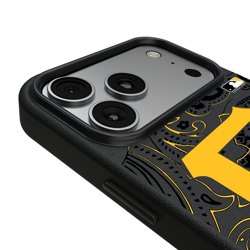 Pittsburgh Pirates Paisley iPhone MagSafe Compatible Phone Case for Apple iPhone Detail.Jpg