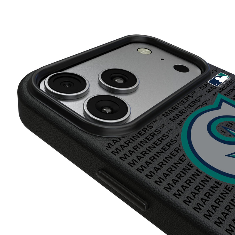 Seattle Mariners Text Backdrop iPhone MagSafe Compatible Phone Case for Apple iPhone Detail.Jpg
