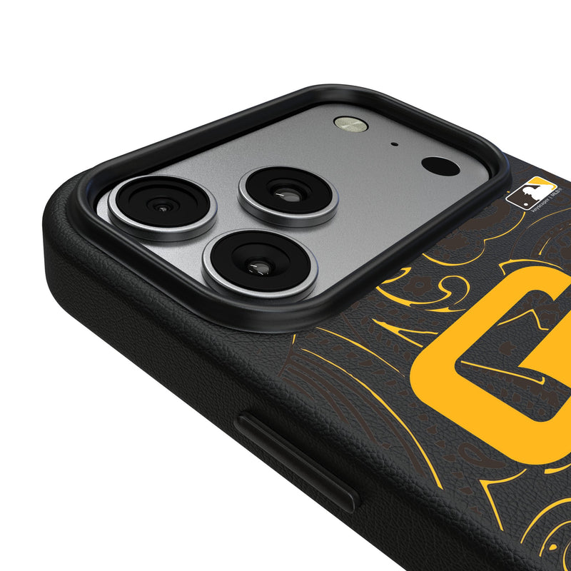 San Diego Padres Paisley iPhone MagSafe Compatible Phone Case for Apple iPhone Detail.Jpg