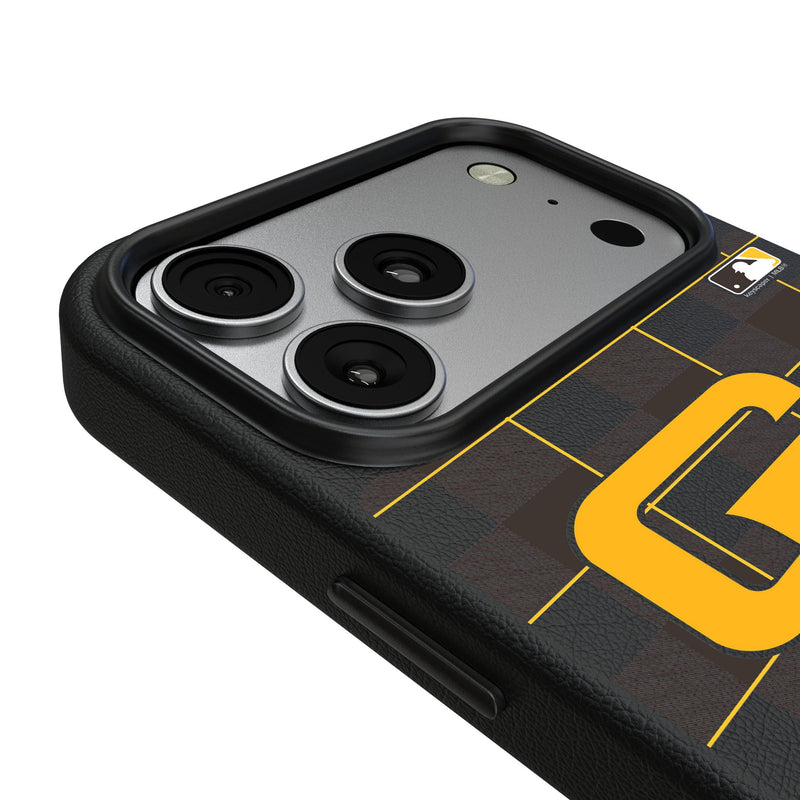 San Diego Padres Plaid iPhone MagSafe Compatible Phone Case for Apple iPhone Detail.Jpg