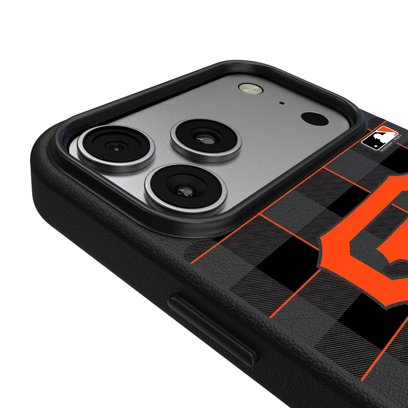 San Francisco Giants Plaid iPhone MagSafe Compatible Phone Case for Apple iPhone Detail.Jpg