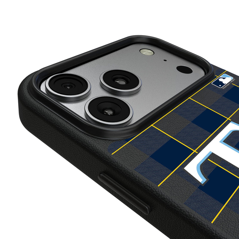 Tampa Bay Rays Plaid iPhone MagSafe Compatible Phone Case for Apple iPhone Detail.Jpg