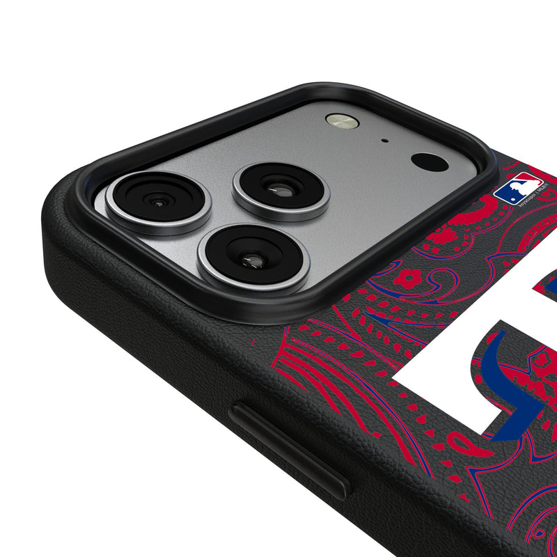 Texas Rangers Paisley iPhone MagSafe Compatible Phone Case for Apple iPhone Detail.Jpg