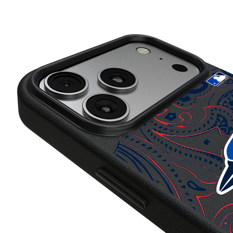 Toronto Blue Jays Paisley iPhone MagSafe Compatible Phone Case for Apple iPhone Detail.Jpg
