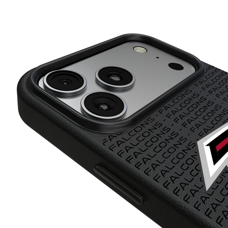 Atlanta Falcons Text Backdrop iPhone MagSafe Compatible Phone Case for Apple iPhone Detail.Jpg