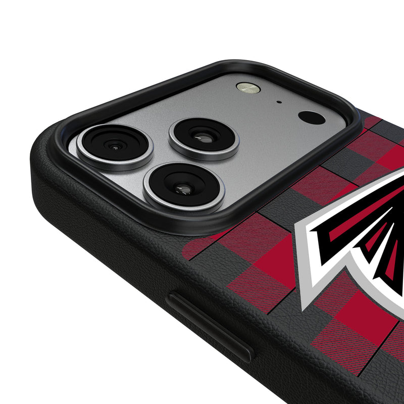Atlanta Falcons Plaid iPhone MagSafe Compatible Phone Case for Apple iPhone Detail.Jpg