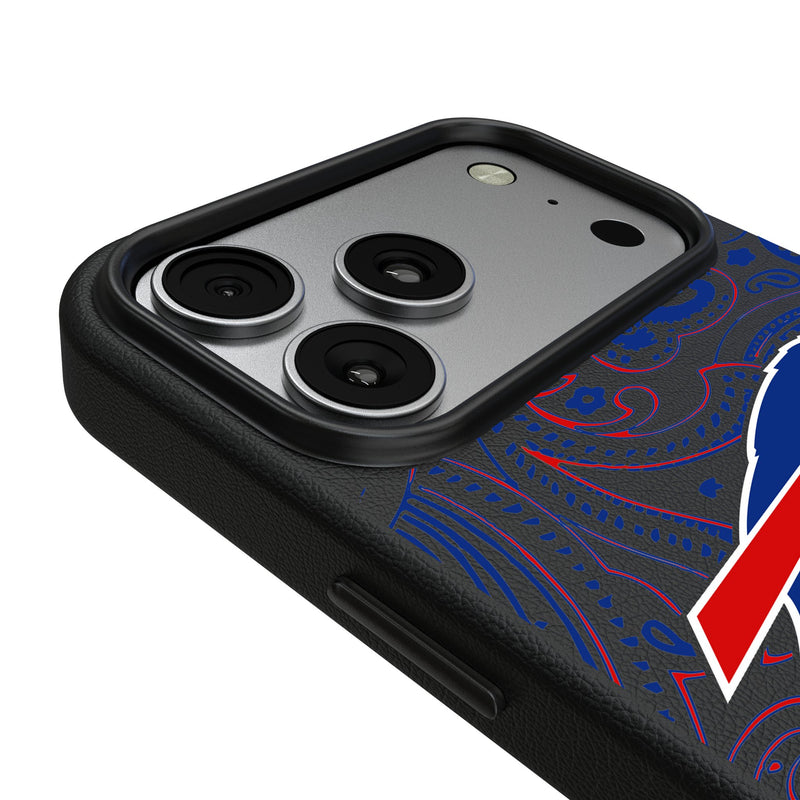 Buffalo Bills Paisley iPhone MagSafe Compatible Phone Case for Apple iPhone Detail.Jpg