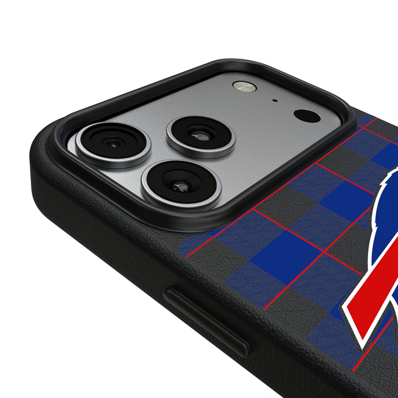 Buffalo Bills Plaid iPhone MagSafe Compatible Phone Case for Apple iPhone Detail.Jpg