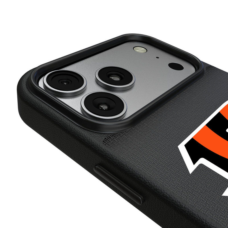 Cincinnati Bengals Linen iPhone MagSafe Compatible Phone Case for Apple iPhone Detail.Jpg