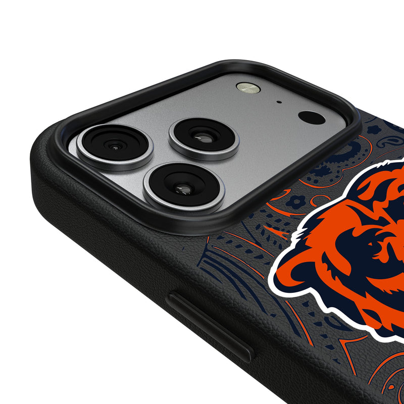 Chicago Bears Paisley iPhone MagSafe Compatible Phone Case for Apple iPhone Detail.Jpg