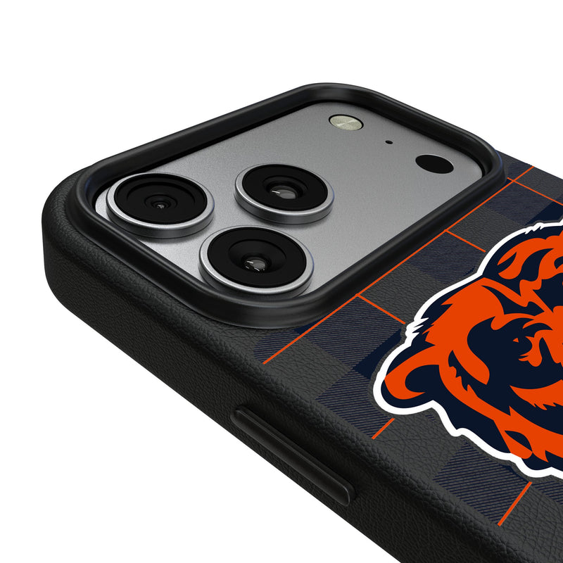 Chicago Bears Plaid iPhone MagSafe Compatible Phone Case for Apple iPhone Detail.Jpg