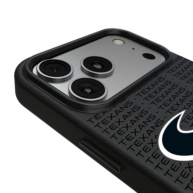 Houston Texans Text Backdrop iPhone MagSafe Compatible Phone Case for Apple iPhone Detail.Jpg