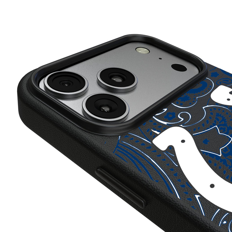 Indianapolis Colts Paisley iPhone MagSafe Compatible Phone Case for Apple iPhone Detail.Jpg