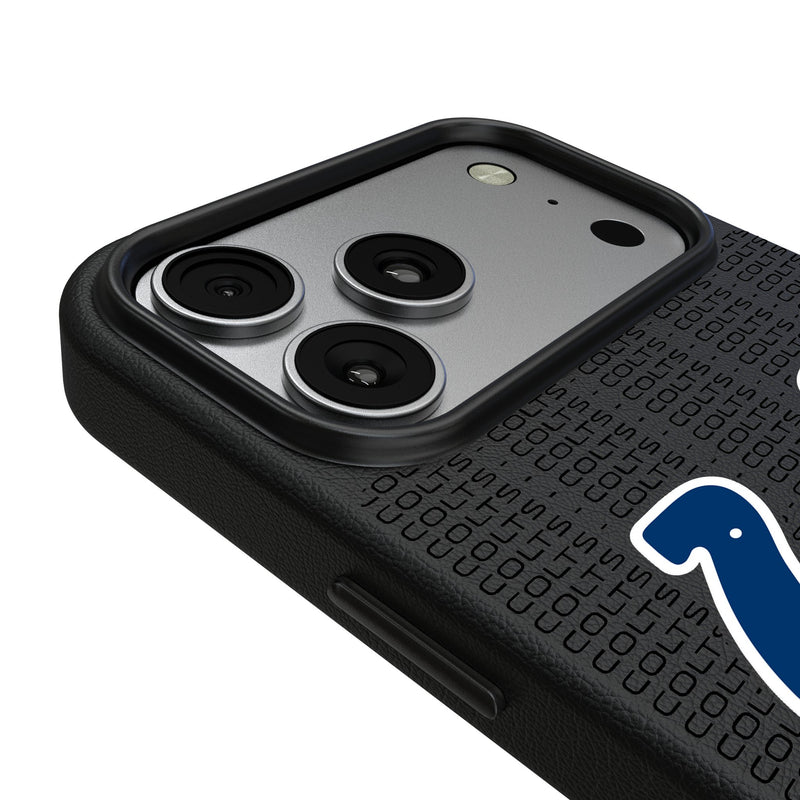 Indianapolis Colts Text Backdrop iPhone MagSafe Compatible Phone Case for Apple iPhone Detail.Jpg