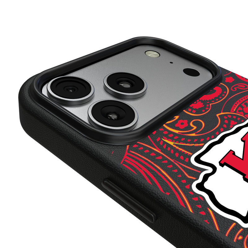 Kansas City Chiefs Paisley iPhone MagSafe Compatible Phone Case for Apple iPhone Detail.Jpg