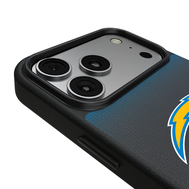 Los Angeles Chargers Linen iPhone MagSafe Compatible Phone Case for Apple iPhone Detail.Jpg