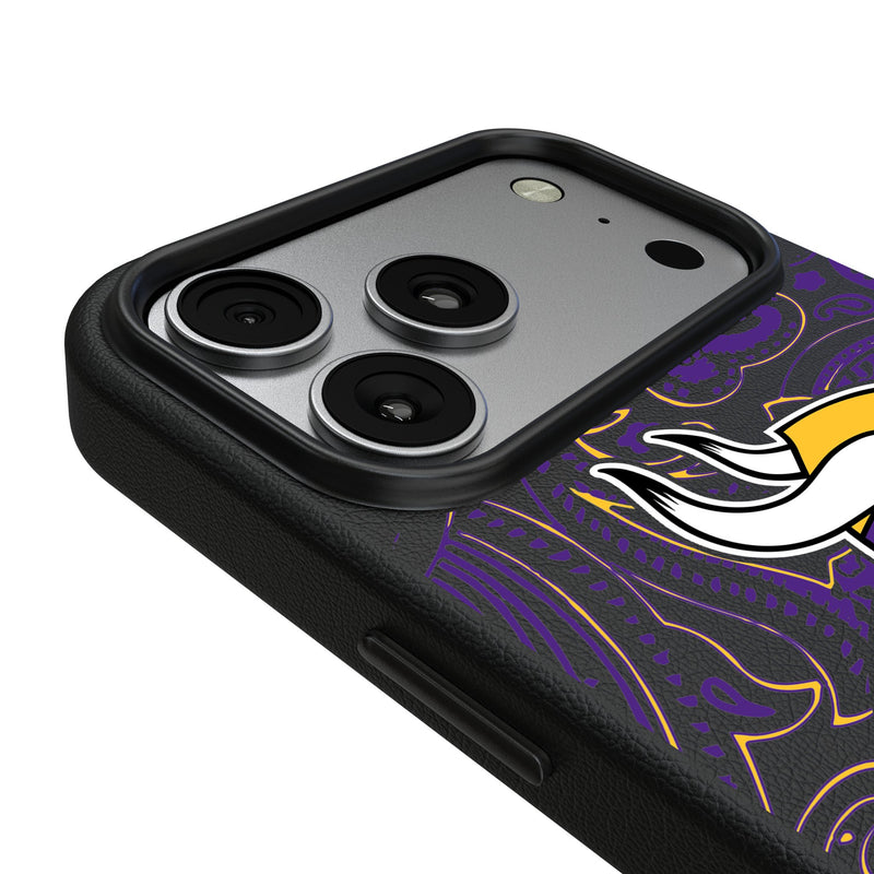 Minnesota Vikings Paisley iPhone MagSafe Compatible Phone Case for Apple iPhone Detail.Jpg