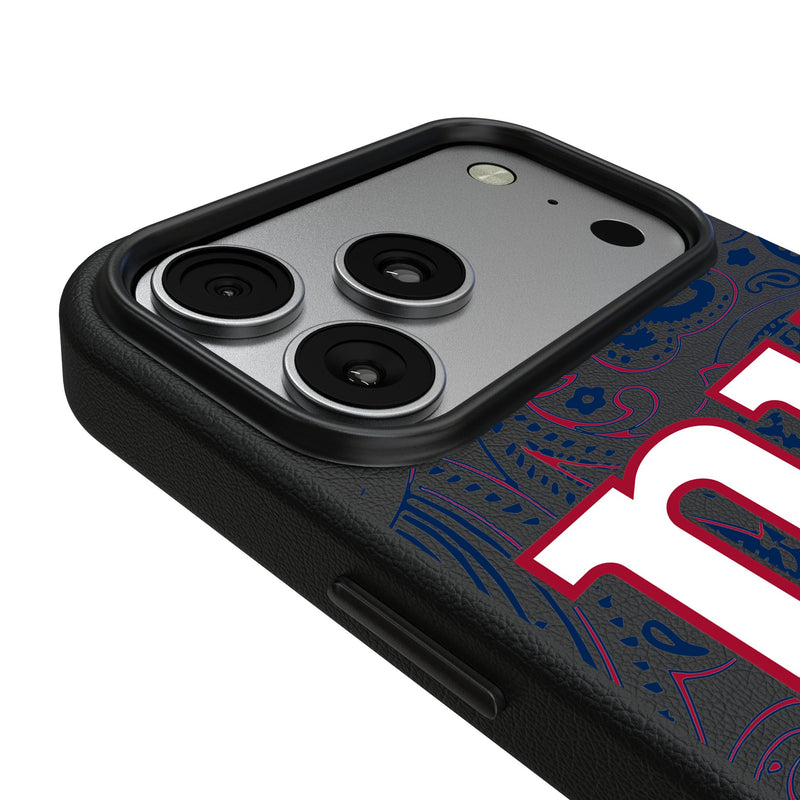 New York Giants Paisley iPhone MagSafe Compatible Phone Case for Apple iPhone Detail.Jpg