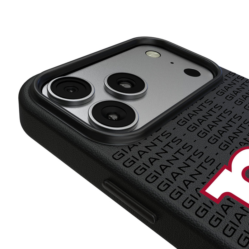 New York Giants Text Backdrop iPhone MagSafe Compatible Phone Case for Apple iPhone Detail.Jpg