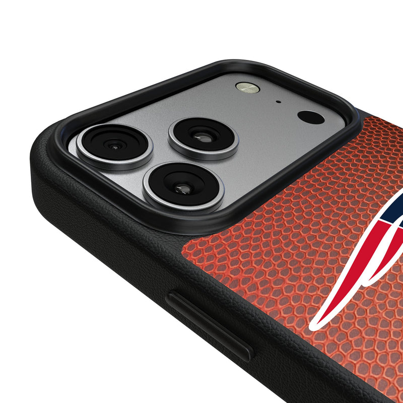 New England Patriots Football Wordmark iPhone MagSafe Compatible Phone Case for Apple iPhone Detail.Jpg