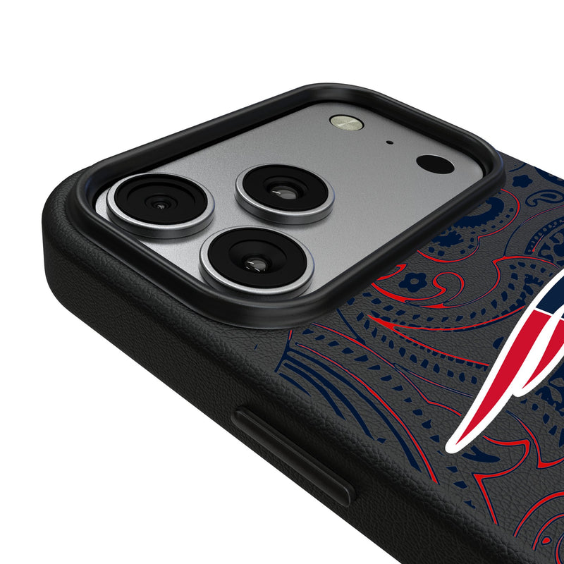 New England Patriots Paisley iPhone MagSafe Compatible Phone Case for Apple iPhone Detail.Jpg