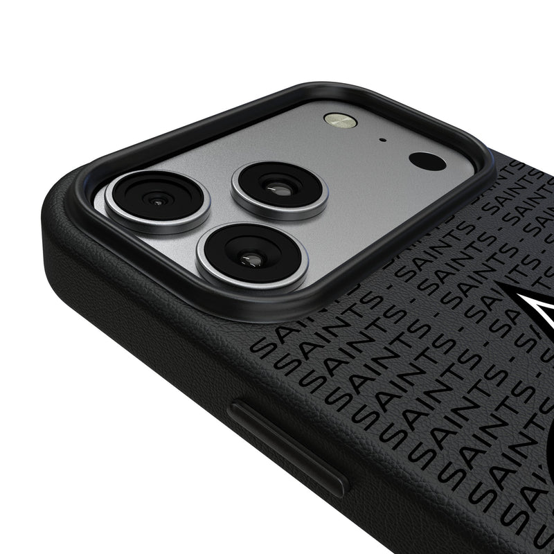 New Orleans Saints Text Backdrop iPhone MagSafe Compatible Phone Case for Apple iPhone Detail.Jpg
