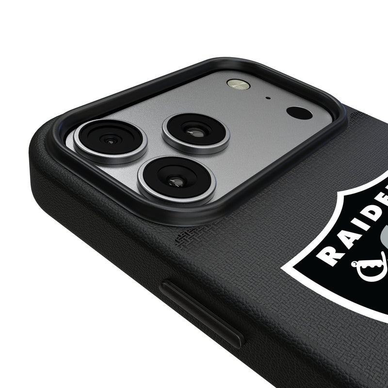Las Vegas Raiders Linen iPhone MagSafe Compatible Phone Case for Apple iPhone Detail.Jpg