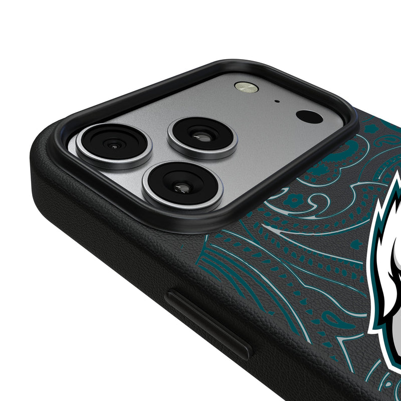 Philadelphia Eagles Paisley iPhone MagSafe Compatible Phone Case for Apple iPhone Detail.Jpg