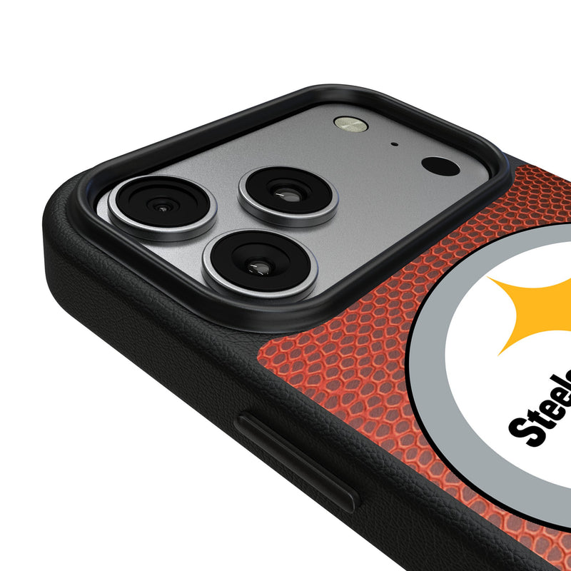 Pittsburgh Steelers Football Wordmark iPhone MagSafe Compatible Phone Case for Apple iPhone Detail.Jpg