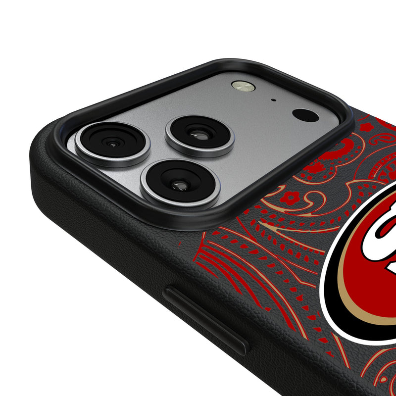 San Francisco 49ers Paisley iPhone MagSafe Compatible Phone Case for Apple iPhone Detail.Jpg