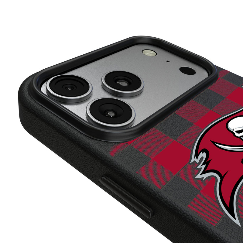 Tampa Bay Buccaneers Plaid iPhone MagSafe Compatible Phone Case for Apple iPhone Detail.Jpg