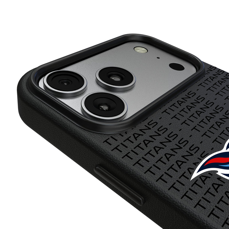 Tennessee Titans Text Backdrop iPhone MagSafe Compatible Phone Case for Apple iPhone Detail.Jpg