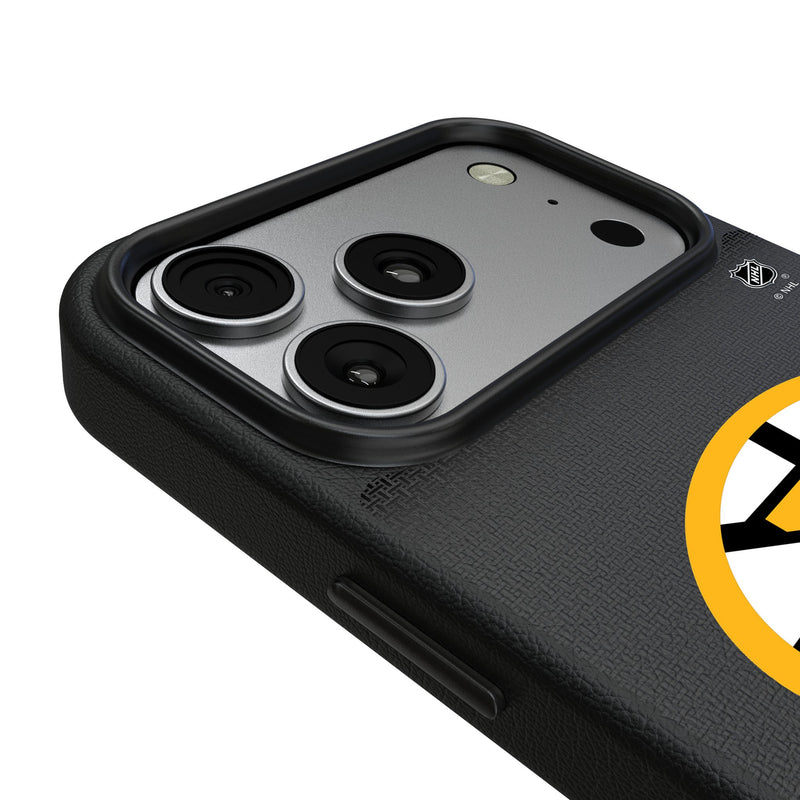 Boston Bruins Linen iPhone MagSafe Compatible Phone Case for Apple iPhone Detail.Jpg