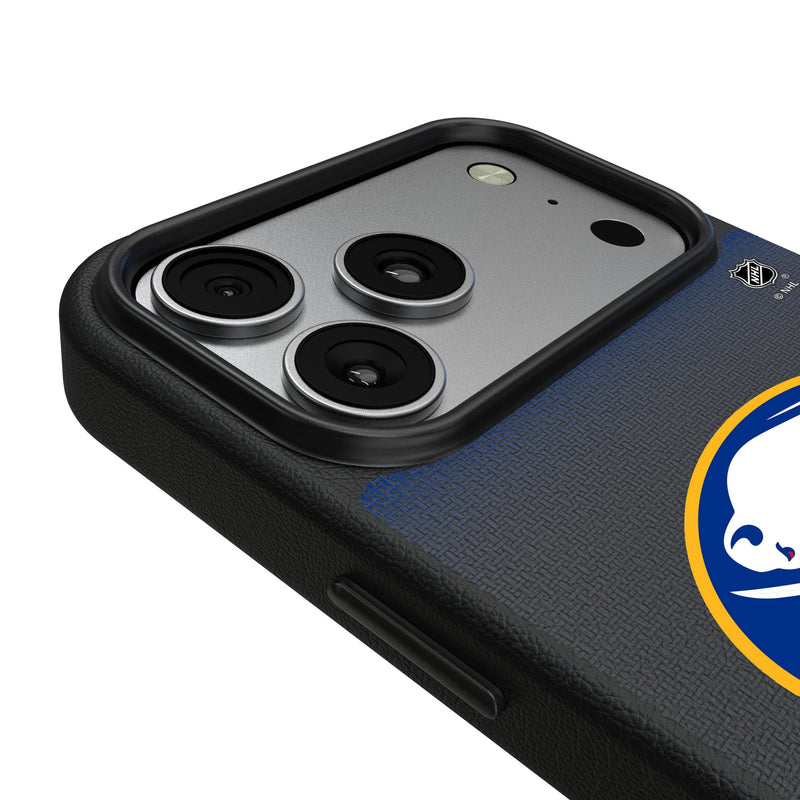 Buffalo Sabres Linen iPhone MagSafe Compatible Phone Case for Apple iPhone Detail.Jpg