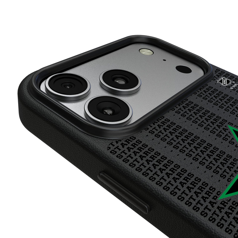 Dallas Stars Text Backdrop iPhone MagSafe Compatible Phone Case for Apple iPhone Detail.Jpg