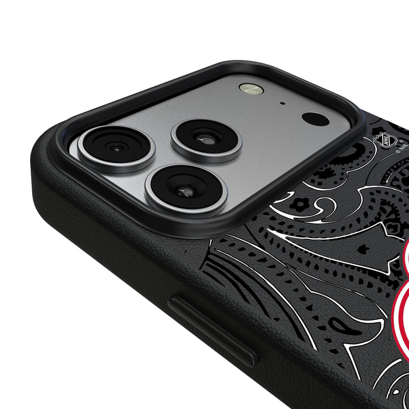 Detroit Red Wings Paisley iPhone MagSafe Compatible Phone Case for Apple iPhone Detail.Jpg