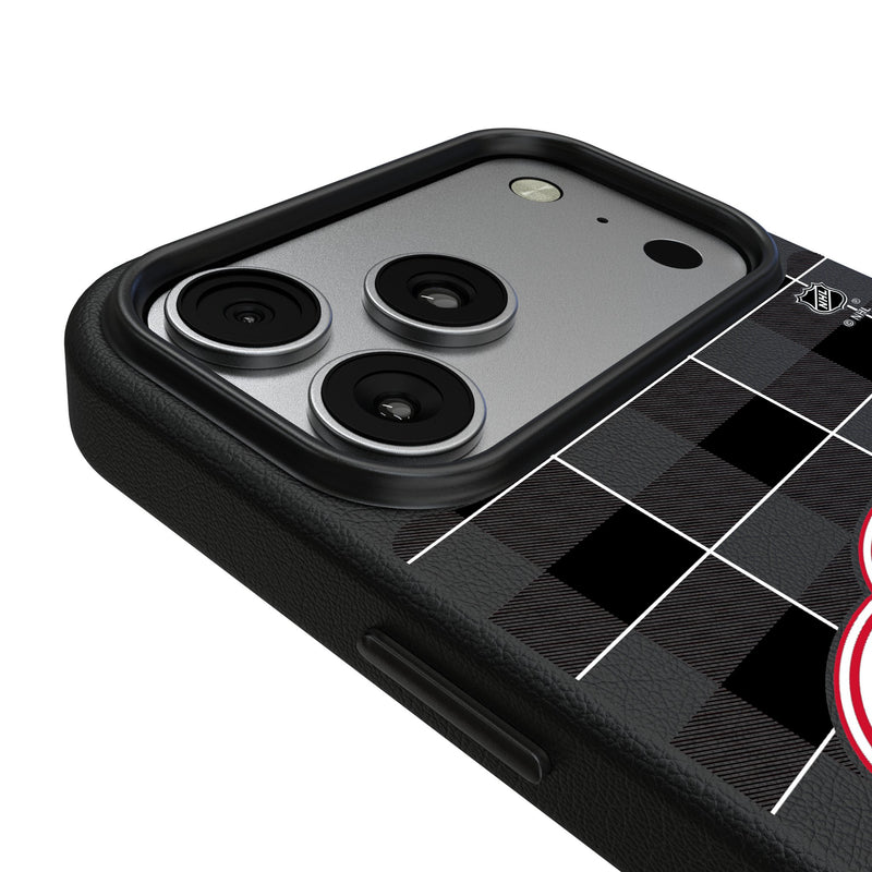 Detroit Red Wings Plaid iPhone MagSafe Compatible Phone Case for Apple iPhone Detail.Jpg