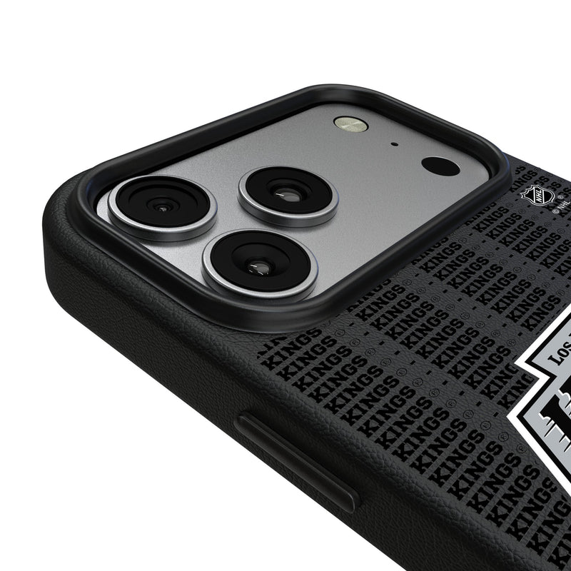 LA Kings Text Backdrop iPhone MagSafe Compatible Phone Case for Apple iPhone Detail.Jpg