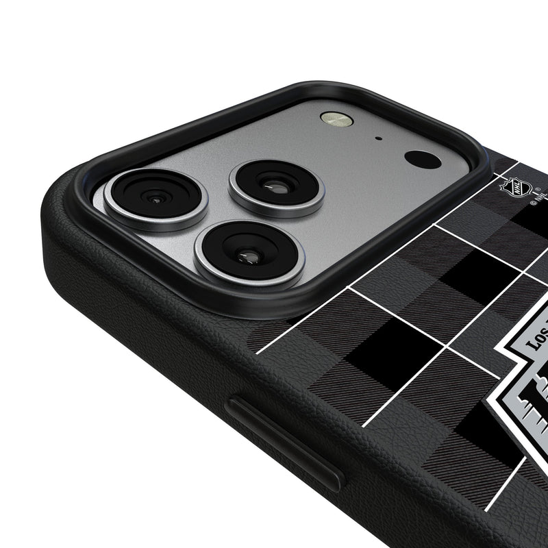 LA Kings Plaid iPhone MagSafe Compatible Phone Case for Apple iPhone Detail.Jpg