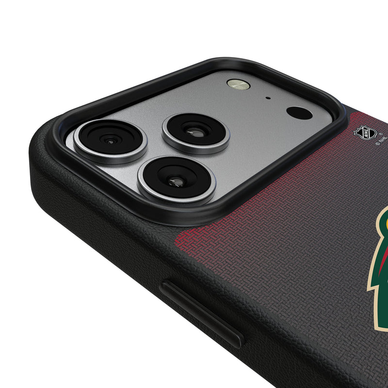 Minnesota Wild Linen iPhone MagSafe Compatible Phone Case for Apple iPhone Detail.Jpg