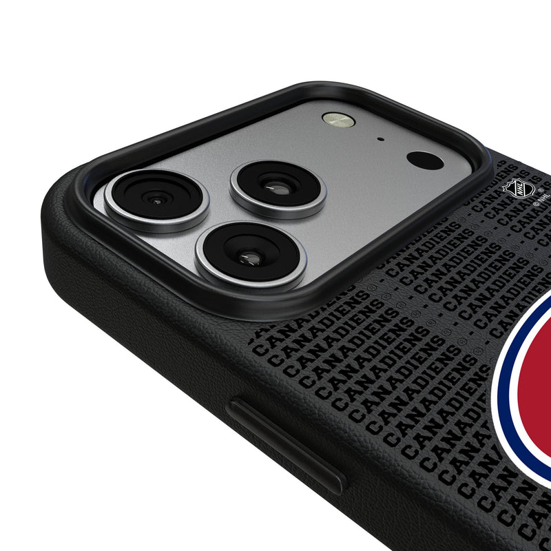 Montreal Canadiens Text Backdrop iPhone MagSafe Compatible Phone Case for Apple iPhone Detail.Jpg