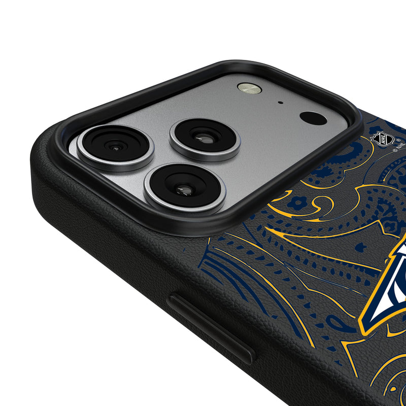 Nashville Predators Paisley iPhone MagSafe Compatible Phone Case for Apple iPhone Detail.Jpg
