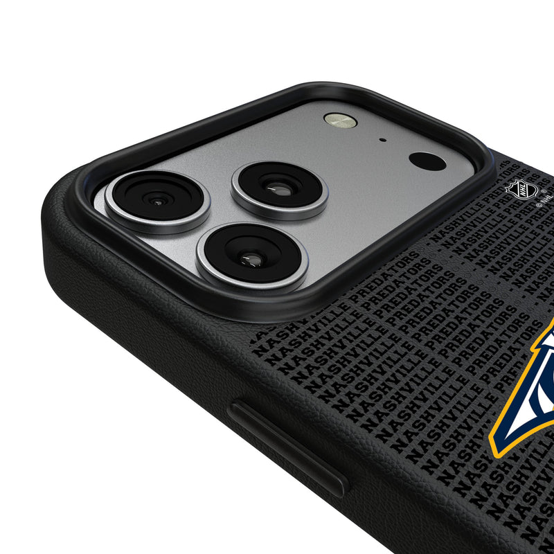Nashville Predators Text Backdrop iPhone MagSafe Compatible Phone Case for Apple iPhone Detail.Jpg