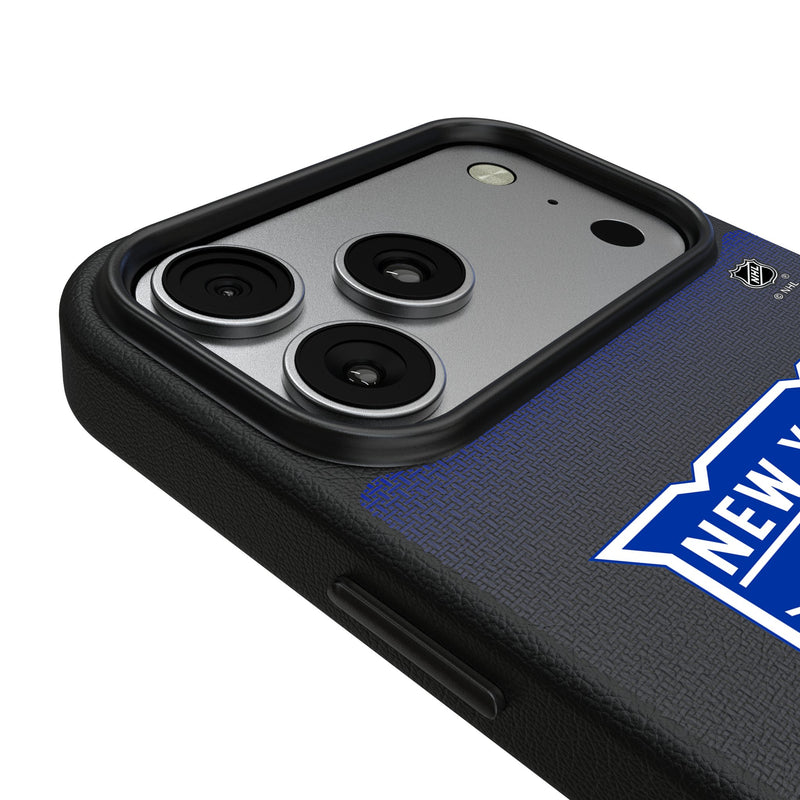 New York Rangers Linen iPhone MagSafe Compatible Phone Case for Apple iPhone Detail.Jpg