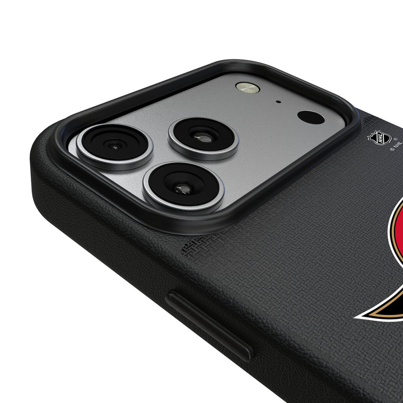 Ottawa Senators Linen iPhone MagSafe Compatible Phone Case for Apple iPhone Detail.Jpg